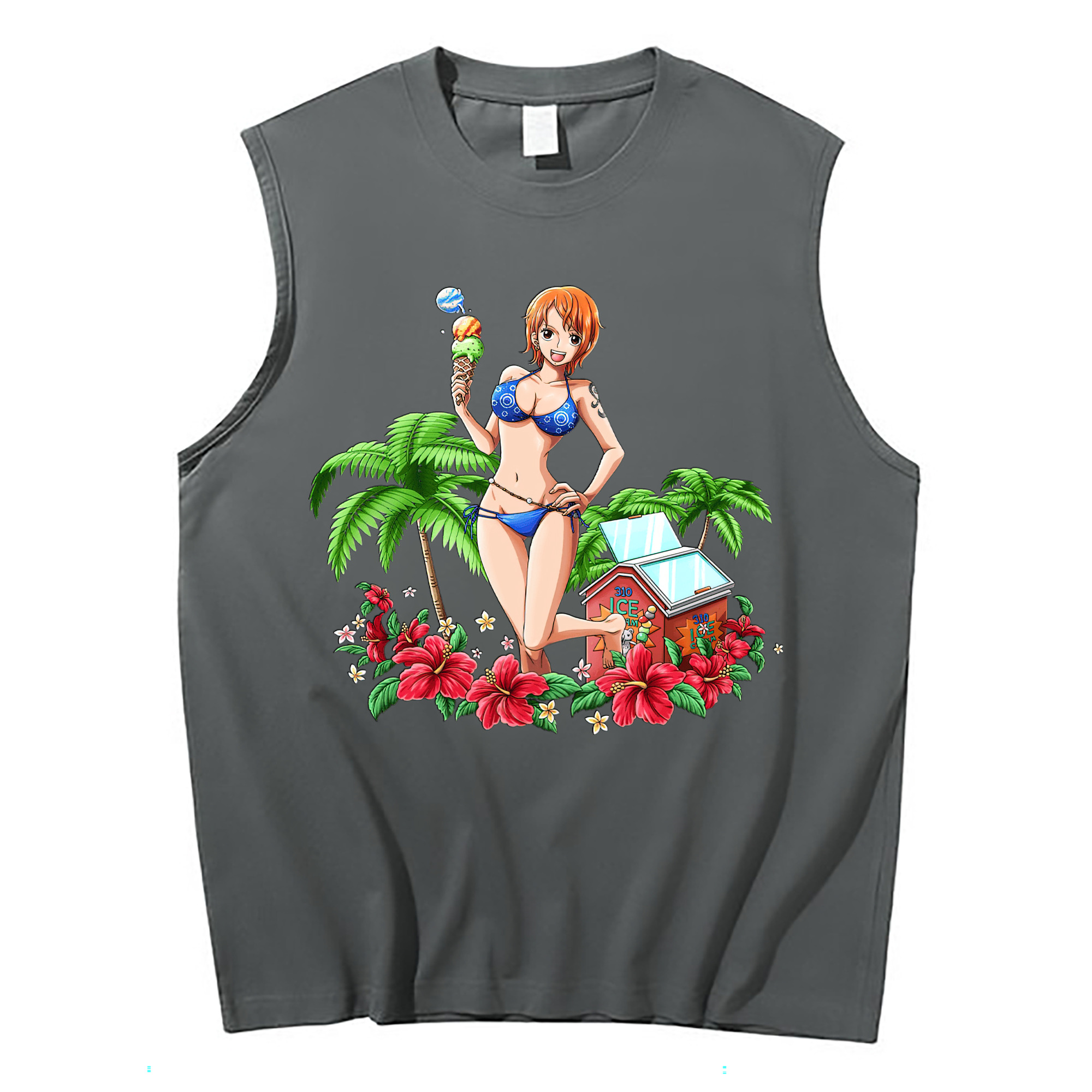 ワンピース ナミ ONE PIECE Nami コットン100％タンクトップ（フロントプリント）